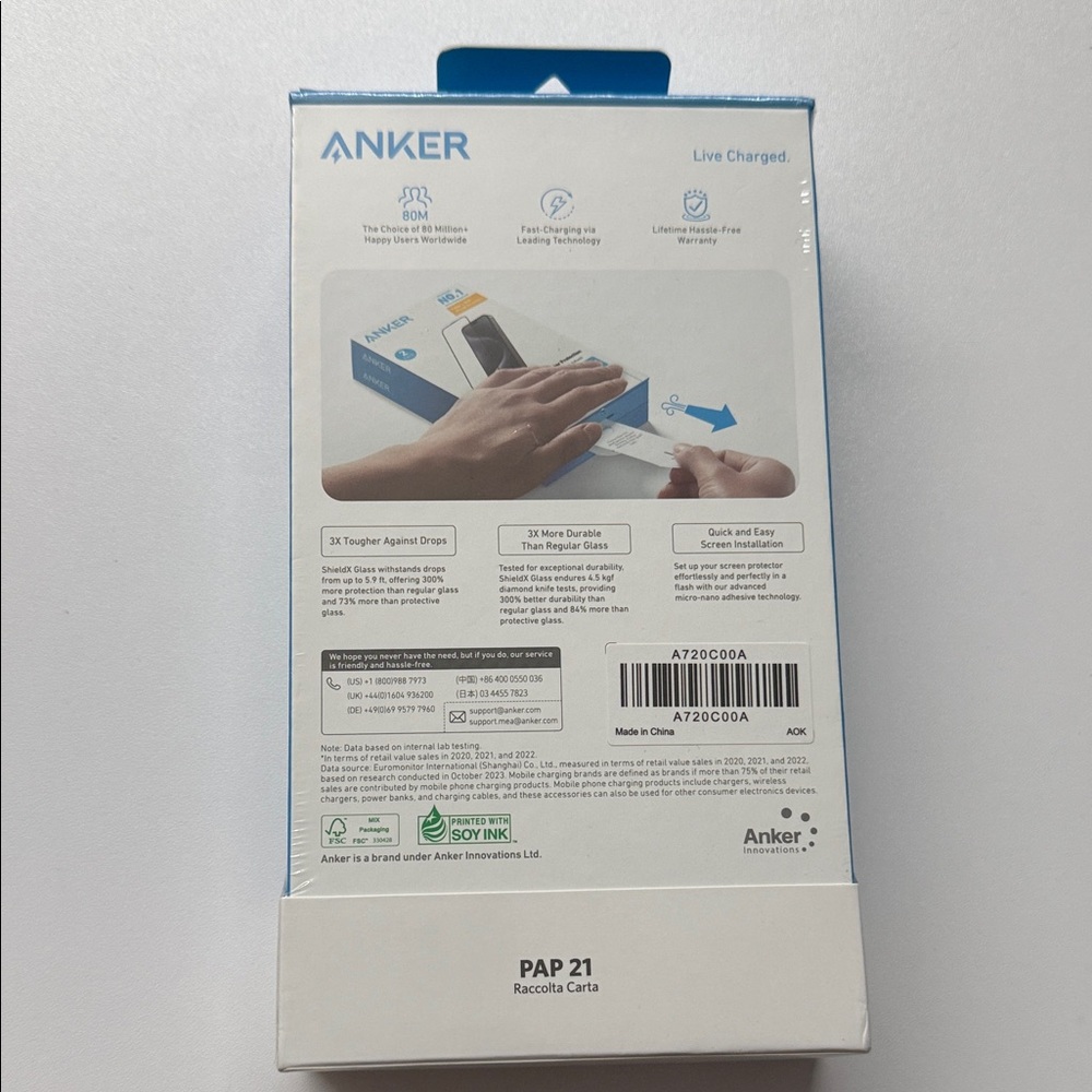 Anker ShieldX Glass Screen Protector for iPhone 16 Pro - 2 Pack - Picture 2 of 2